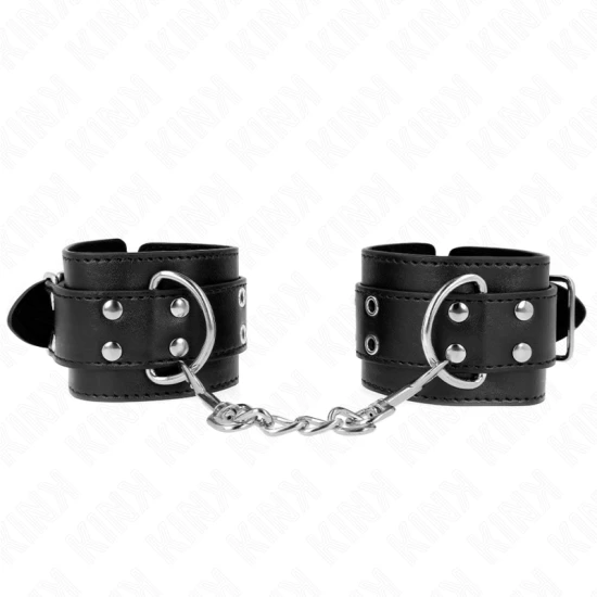 Sistem dublu cu cataramă pentru încheieturi, Negru, reglabil, 19-26 cm