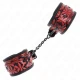 Suport încheietură tip manșetă, model cu imprimeu tip diamant, roșu închis, reglabil 17-26 cm x 5.5 cm