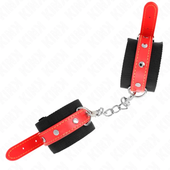Cătușe Nylon - Reglabile, Roșu, 19-24 cm x 5.5 cm