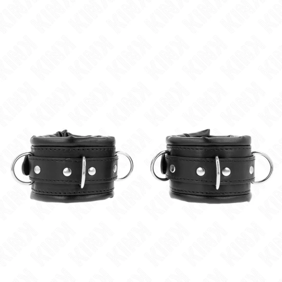 Atingătoare grele pentru încheieturi, cu blană neagră la interior, ajustabile 20-30 cm x 6 cm