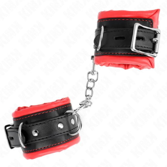 Atingătoare grele pentru încheieturi, căptușite cu blană roșie, ajustabile 20-30 cm x 6 cm