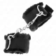 Ham Furry Lined Wrist Restraints, Realist, Negru