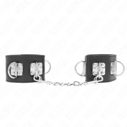 Seturi pentru încheieturi, cu închidere cu lacăt, Negru, reglabil 16-23 cm x 5.5 cm
