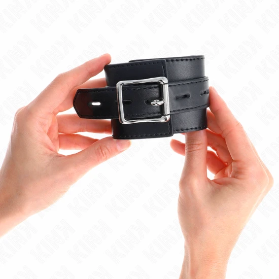 Seturi pentru încheieturi, Negru, cu curea neagră, ajustabile 17-28 cm x 6 cm