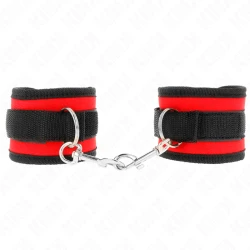 Cătușe Nylon Ajustabile - Roșu, 18-35 cm x 6 cm
