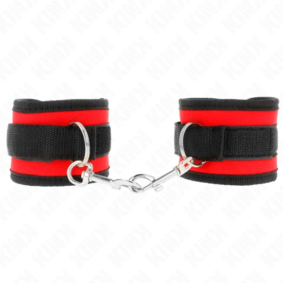 Cătușe Nylon Ajustabile - Roșu, 18-35 cm x 6 cm