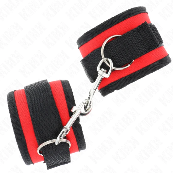 Cătușe Nylon Ajustabile - Roșu, 18-35 cm x 6 cm