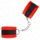 Ham Beginner Fur Hand Cuffs, Realist, Negru-Roșu