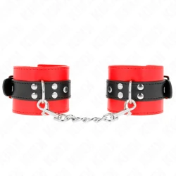 Ațele pentru încheieturi, Roșu cu curea Neagră, ajustabile 17-28 cm x 6 cm