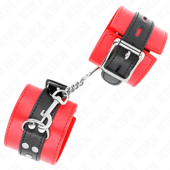 Ațele pentru încheieturi, Roșu cu curea Neagră, ajustabile 17-28 cm x 6 cm