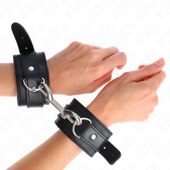 Sistem de fixare pentru încheieturi, Negru, reglabil 17-28 cm x 5 cm