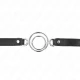 Dispozitiv de gag cu inele O multiple, 5 cm, Negru, 63 x 2.5 cm