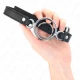 Dispozitiv de gag cu inele O multiple, 5 cm, Negru, 63 x 2.5 cm