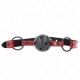 Mască Shiny Leatherette Ball, Biluță din piele ecologică, reglabilă, Negru