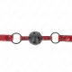 Mască Shiny Leatherette Ball, Biluță din piele ecologică, reglabilă, Negru