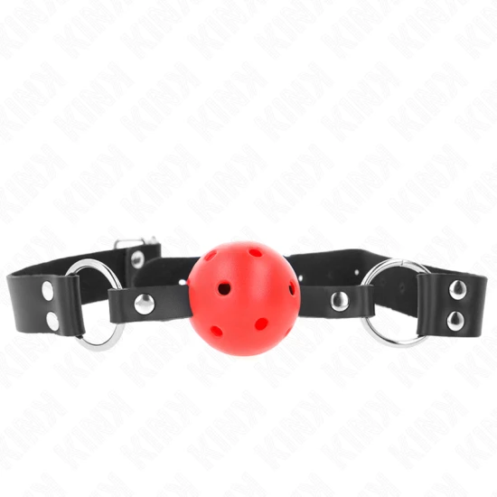 Dispozitiv de tăcere tip minge, Roz, 4 cm, cu nit dublu, 62,5 x 2,5 cm, ajustabil 42-58 cm