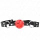 Dispozitiv de tăcere tip minge, Roz, 4 cm, cu nit dublu, 62,5 x 2,5 cm, ajustabil 42-58 cm