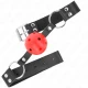 Dispozitiv de tăcere tip minge, Roz, 4 cm, cu nit dublu, 62,5 x 2,5 cm, ajustabil 42-58 cm