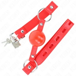 Mască TPE pentru tăcere, Roz cu sistem de blocare Rojo, 4 cm, 60 x 2 cm