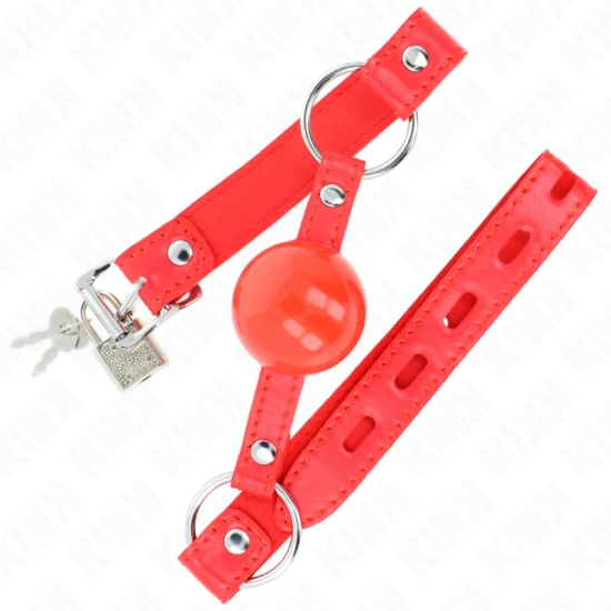 Mască TPE pentru tăcere, Roz cu sistem de blocare Rojo, 4 cm, 60 x 2 cm