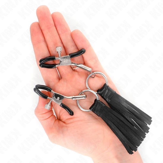 Cleme pentru Sfarcuri cu Ciucuri din Piele Sintetică 6 cm