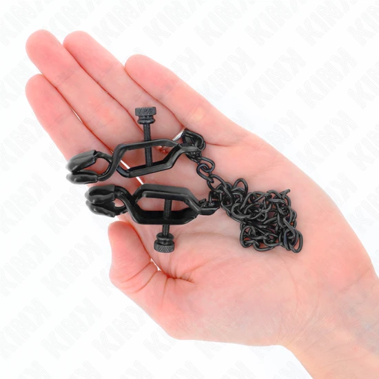Clești pentru mameloane tip lanț, Negru, 30 cm