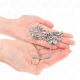 Clesti pentru sfârcuri metalici, cu floare metalică și lanț