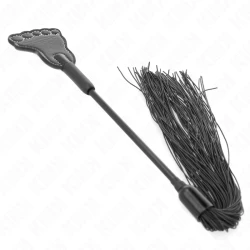 Paletă în formă de picior cu bici cu ciucure, 31 cm