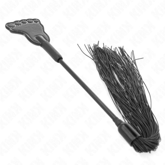 Paletă în formă de picior cu bici cu ciucure, 31 cm