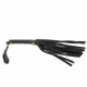 Mini whip din piele intoarsa, Negru, 30 cm