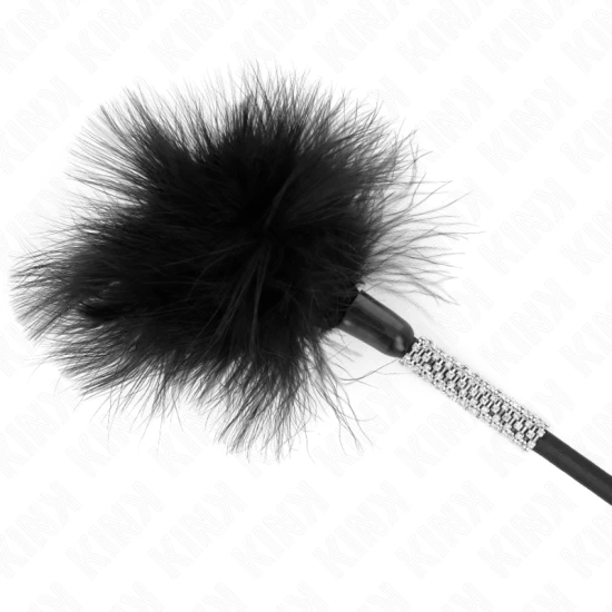 Pene pentru gâdilat cu mâner cu strasuri, 50 cm