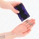 Seturi de încheieturi din catifea scurtă, dantelă elastică, mov / negru, 23 x 6.5 cm