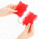 Cătușe de încheieturi din dantelă elastică, roșii