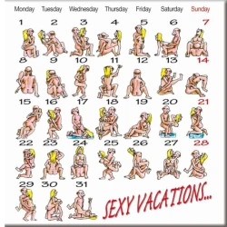 Magnet Calendar - Kamasutra, Multicolor, Unic
