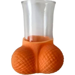 DIABLO - Pahar shot din sticlă, cu ouă din cauciuc