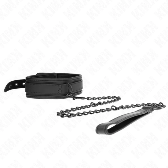 Guler bondage din neopren, Model 1, cu curea, reglabil, 78 cm, 37.5 x 49.5 cm