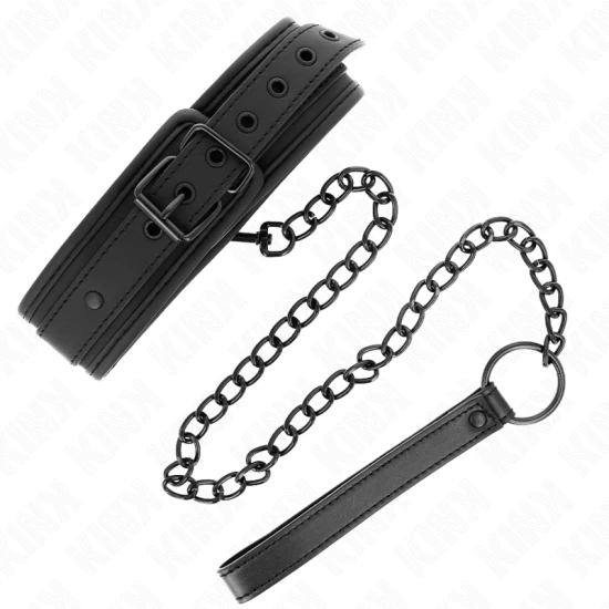 Guler bondage din neopren, Model 1, cu curea, reglabil, 78 cm, 37.5 x 49.5 cm