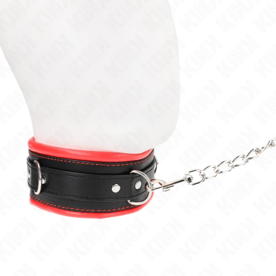 Colier masiv cu centură, Model 3, Negru, 65 cm, reglabil 36,5-50 cm