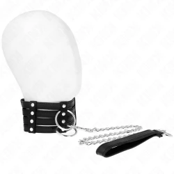 Colier cu lesă, 65 cm, stil reglabil, Negru, 35-51 cm x 7 cm