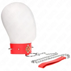 Colier cu diamant roșu cu centură, 65 cm, ajustabil 35-51 cm x 7 cm