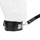 Colier cu lesă 116 cm cu nituri argintii, Model 4, Negru, reglabil 40-48 cm x 6 cm