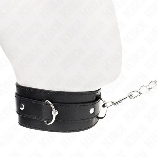 Choker cu curea 65 cm, cu prindere, Negru 54 x 4.5 cm