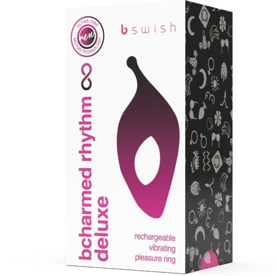 BCHARMED - Inel penis, Model Infinite Deluxe, Negru