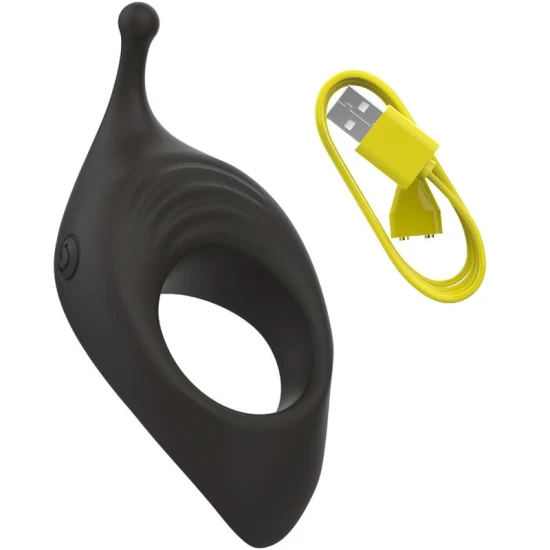 BCHARMED - Inel penis, Model Infinite Deluxe, Negru