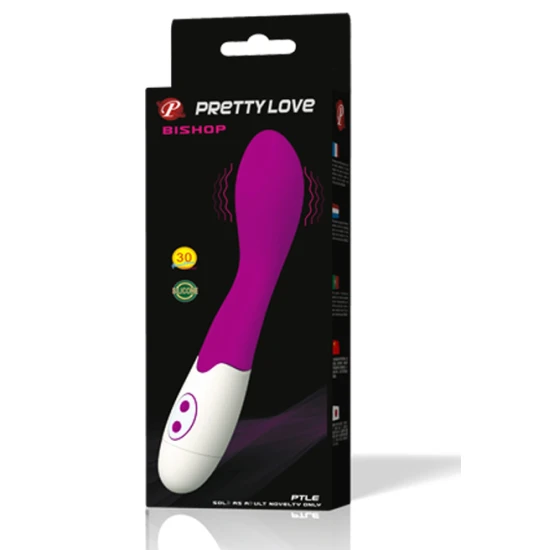 Vibrator Bishop - 30 Impulsuri de Vibrație, Violet, Mărime Medie.