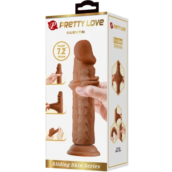Dildo Realistic Quentin - 18 cm, Maro, BW-008126LP-1