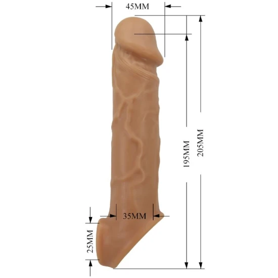 Manșon penis REALISTIC SKIN - Culoarea pielii, Mărime standard.