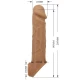 Manșon penis REALISTIC SKIN - Culoarea pielii, Mărime standard.