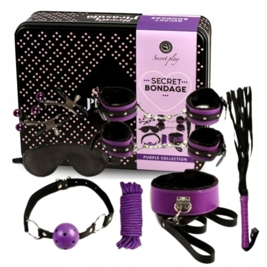 Set BDSM 8 piese, Roz/Negru