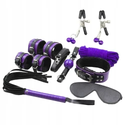 Set BDSM 8 piese, Roz/Negru